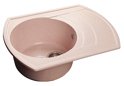 Granfest  Мойка кухонная Rondo GF-R650L Светло-розовый – фотография-1